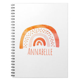 Girls Rainbow First Namn Anteckningsbok