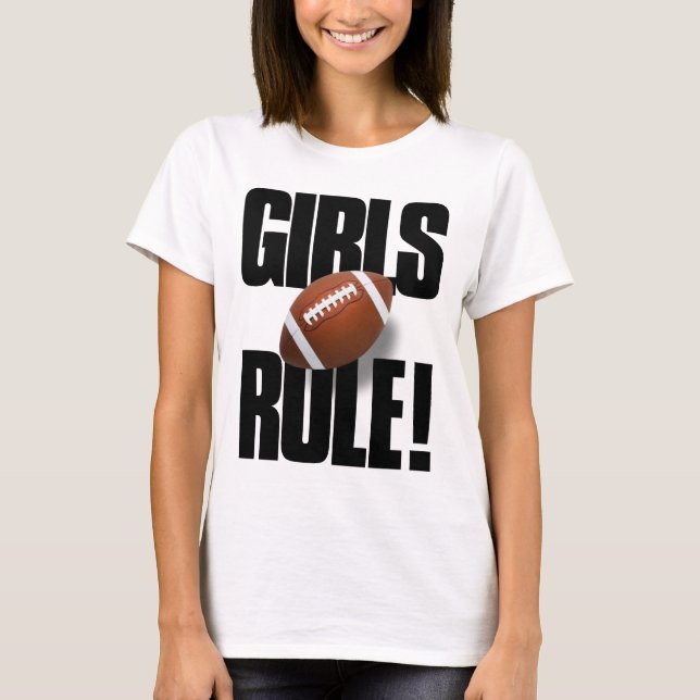 GIRLS REGEL! Fotboll Tee Shirt (Framsida)