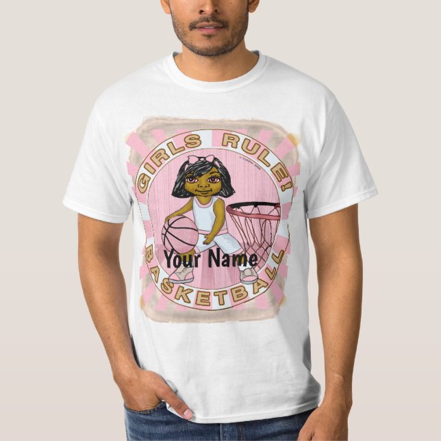 Girls Regler Basketball T Shirt (Framsida)