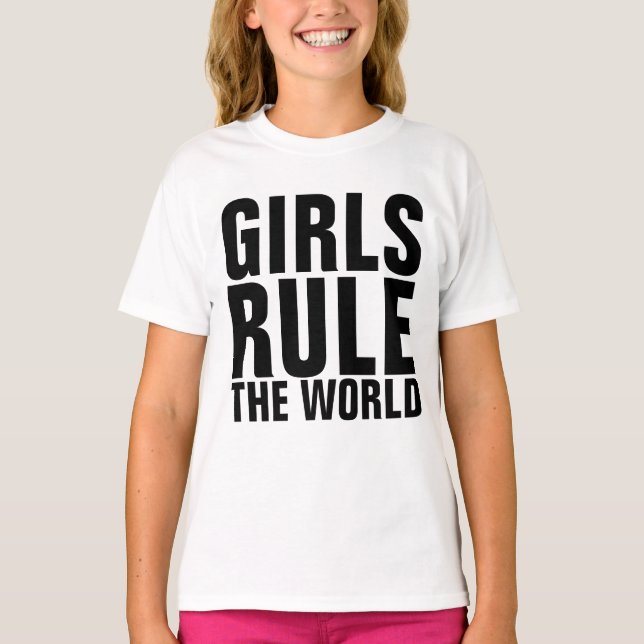 GIRLS REGLERAR VÄRLDENS T-shirts (Framsida)