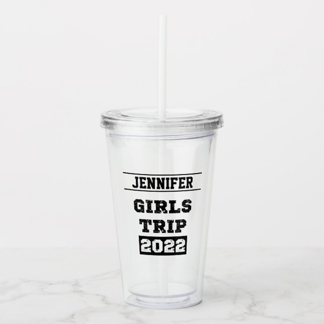 Girls Resa 2022 Girls Helg Getaway-semester Take Away Mugg (Framsida)