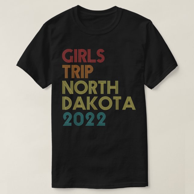 Girls Resa 2022 North Dakota Vacation Matching Vin T Shirt (Design framsida)
