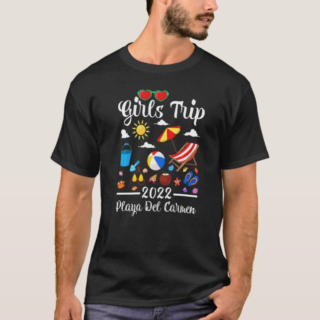 Girls Resa 2022 Vacation Mexico Playa Del Carmen B T Shirt (Framsida)