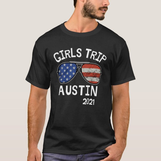 Girls Resa Austin Texas 2021 Dam Vacation Weeke T Shirt (Framsida)