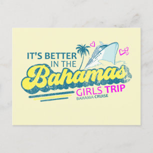 Girls Resa Bahamas vycard Vacation Cruise Vykort