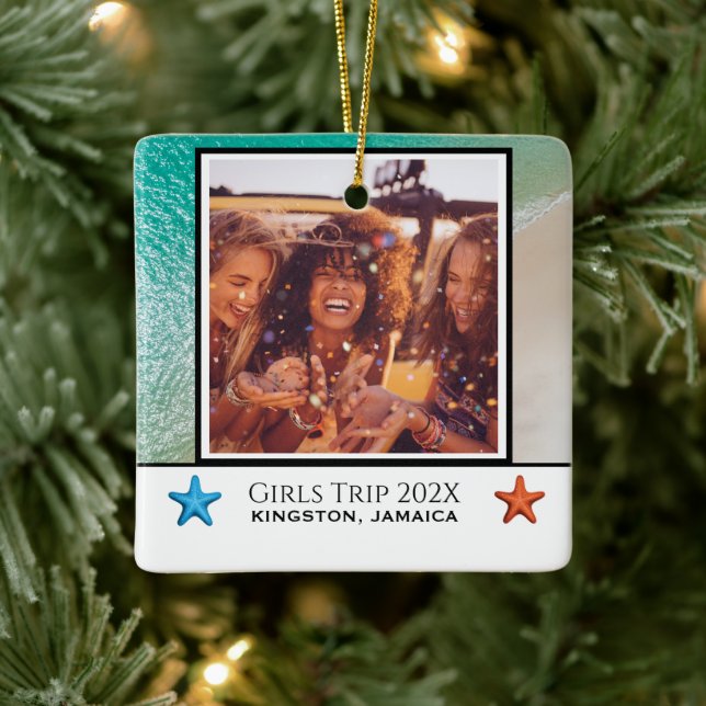 Girls Resa Beach - God jul Julgransprydnad Keramik (Träd)
