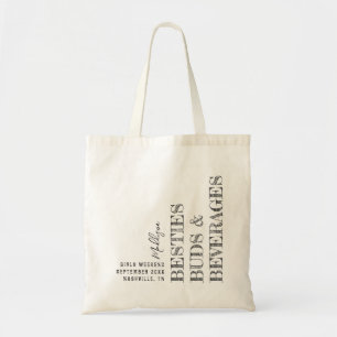 Girls Resa Besties Buds Beverages Anpassningsbar Tygkasse