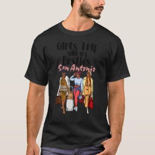 Girls Resa Besties San Antonio Melanin Black Vacat T Shirt