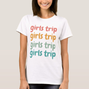 Girls Resa Cute Retro Girls Helg Getaway Vacay T Shirt