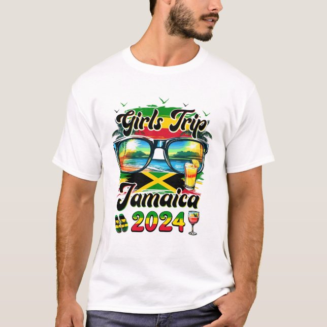 Girls Resa Jamaica 2024, sommarsemestermatchning G T Shirt (Framsida)