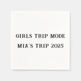 Girls Resa Mode Anpassningsbar Party Napkins - Som Pappersservett