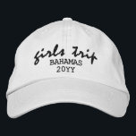 Girls Resa Modern Script Typography-Personlig Broderad Keps<br><div class="desc">Anpassningsbarna Girls Resa Modern Script Typography Personlig Embroied Baseball Cap har den enkla,  moderna,  broderade  "Girls Resa" med plats och datum eller år för personligen. Perfekt till dina nästa flickor resa. Skapat av Evco Studio www.zazzle.com/store/evcostudio</div>