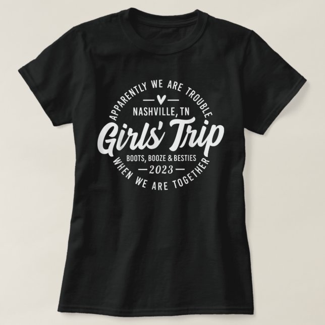 Girls Resa Nashville 2023 - Bachelorette Helg P T Shirt (Design framsida)