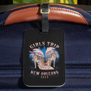 Girls Resa New Orleans 2024 Mardi Gras Högklackar Bagagebricka