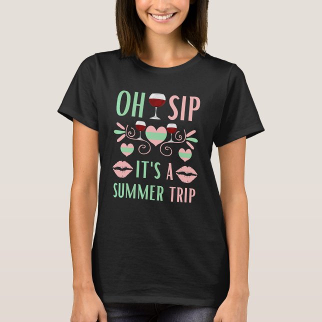 Girls Resa sommar Vacation Travel Dam Resa Roligt T Shirt (Framsida)