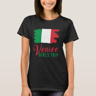 Girls Resa Venice Italien Flagga Matching Italiens T Shirt