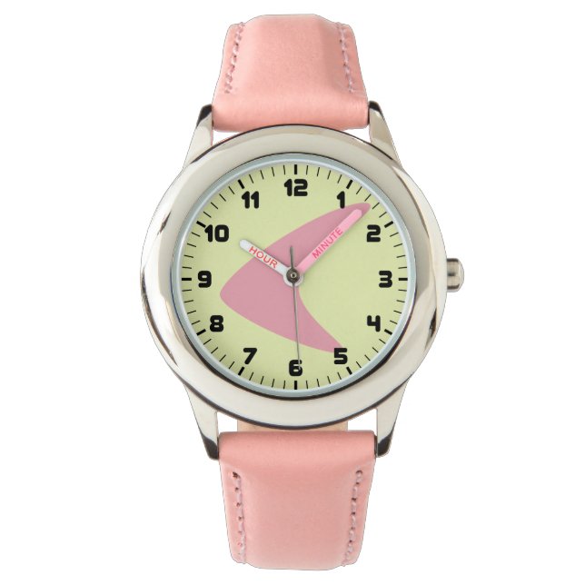 Girls Retro Boomerang Watch Armbandsur (Framsida)
