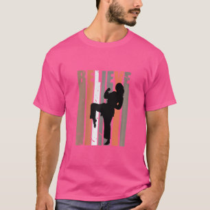 Girls Retro Karate Taekwondo Martial Arts Judo Kun T Shirt
