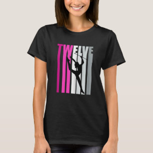 Girls Rhythmic Gymnastics 12:e Birthday Baton Twir T Shirt