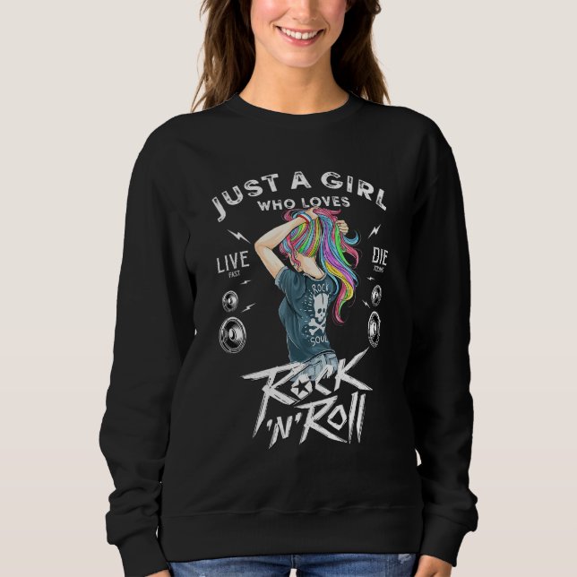 Girls Rock and roll Music Graphic Novelty Tee & Co (Framsida)