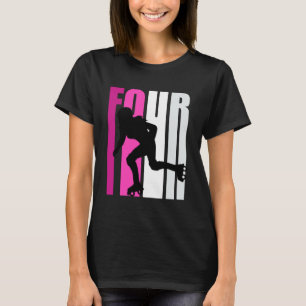 Girls Roller Skattande födelsedag 4:e Infogad Skat T Shirt