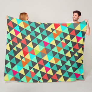 Girls Room Modern Abstrakt Triangle Mönster Fleecefilt