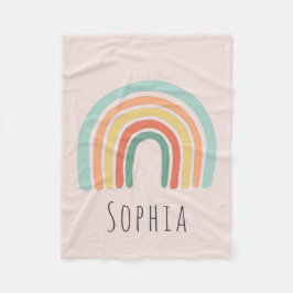 Girls Rosa Boho Rainbow Kids Fleecefilt