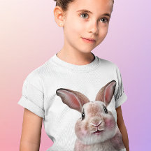 Girls Rosa Cute Funny Bunny Rabbit