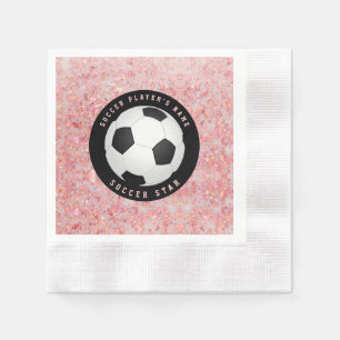 Girls Rosa Ocer Thmet Party Napkins Pappersservett