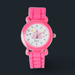 Girls Rosa Princess Castle och Krona Kids Armbandsur<br><div class="desc">De här vackra barnen har en rosa prinsessa-slott,  krona,  stjärnor,  hjärtan och blommor och kan vara personlig med dina flickor namn. Den perfekt rosans magiska gåva till ditt prins eller prinsessans älskande barn!</div>