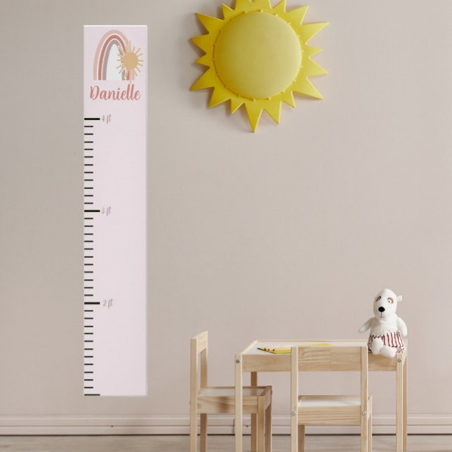 Girls Rosa Rainbow Growth Diagram Poster (Skapare uppladdad)