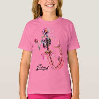 Girls Rosa Sjöjungfru Skeleton T-Shirt