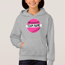 Girls Rosa Softball Anpassningsbar Team Namn Fastp T Shirt