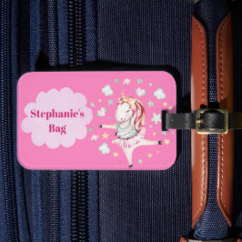 Girls Rosa Unicorn Ballerina Kids Travel Bagagebricka