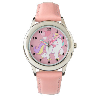 Girls Rosa Unicorn Watch Armbandsur
