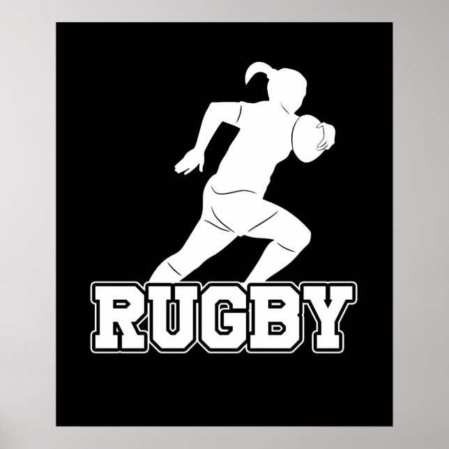 Girls Rugby Player Poster (Framsidan)