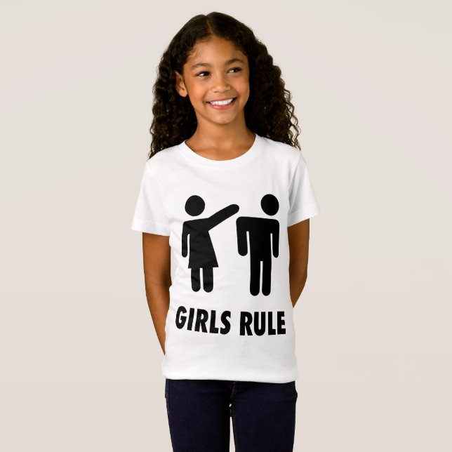 GIRLS RULE Funny Kids t-shirts (Hel framsida)