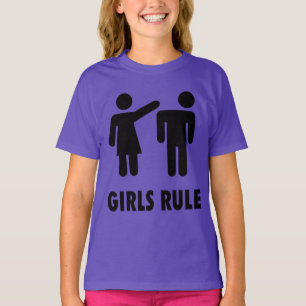GIRLS RULE lustiga Flickor Kids T-shirts