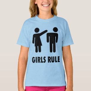 GIRLS RULE lustiga Flickor Kids T-shirts