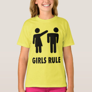 GIRLS RULE lustigt barn T-shirts