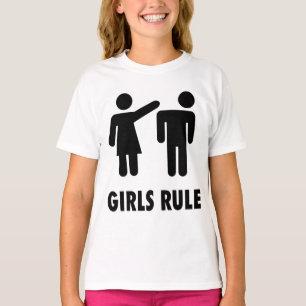 GIRLS RULE lustigt Flickor T-shirts