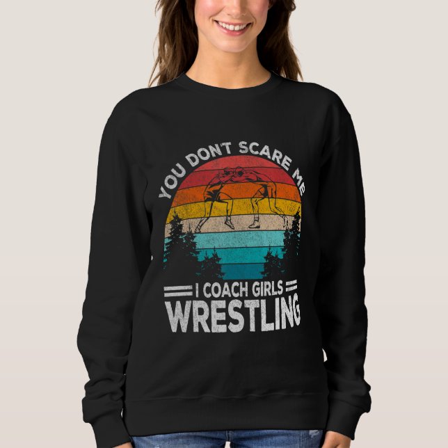 Girls Scholastic Wrestling Coach Folkstyle Wrestli T Shirt (Framsida)