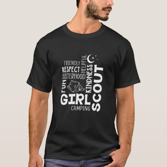 Girls Scout Camping Äventyr Scout Troop Cookie D T Shirt (Framsida)