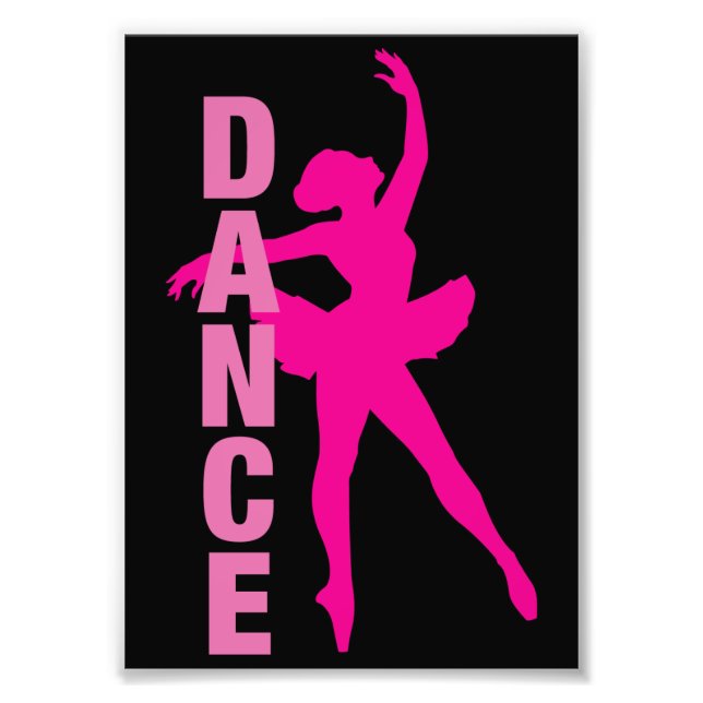 Girls Shock rosa Ballerina Dance Fototryck (Framsidan)