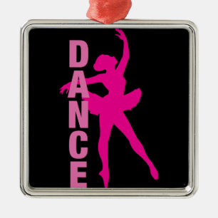 Girls Shock rosa Ballerina Dance Julgransprydnad Metall