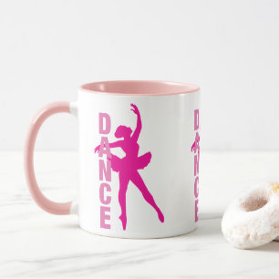 Girls Shock rosa Ballerina Dance Mugg