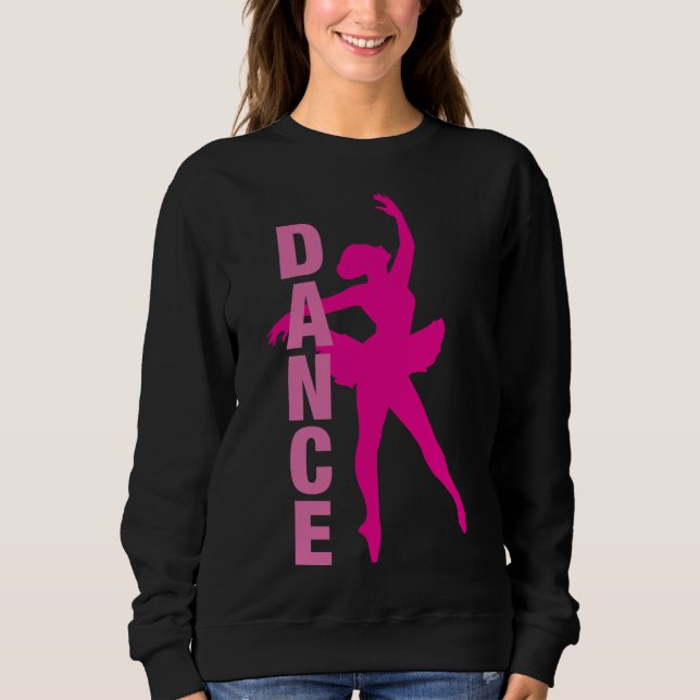Girls Shock rosa Ballerina Dance T Shirt (Framsida)