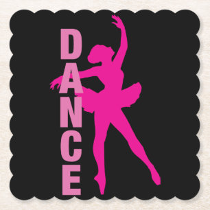 Girls Shock rosa Ballerina Dance Underlägg Papper