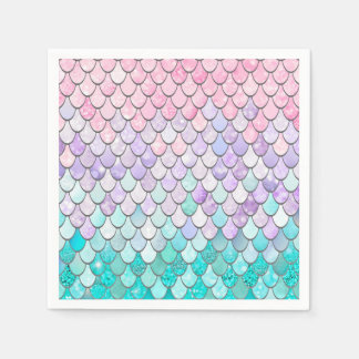 Girls Sjöjungfru Födelsedagsfest Napkins Pappersservett
