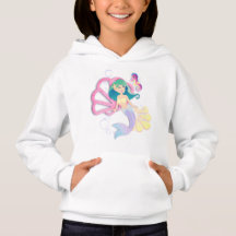 Girls Sjöjungfru Hoodie Youth X-Small till Large